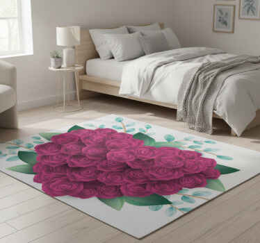 Vinyl tapijt slaapkamer gesloten rozen decoratie - TenStickers