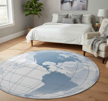 Vinyl tapijt slaapkamer vinilo wereld transparant amerika - TenStickers