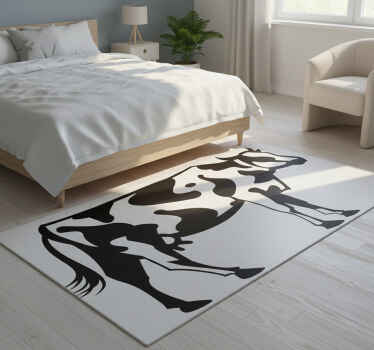 Vinyl tapijt slaapkamer koe illustratie decoratief - TenStickers