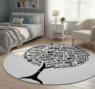 Vinyl tapijt slaapkamer boomconcepten gezin - TenStickers