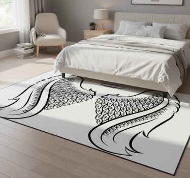 Vinyl tapijt slaapkamer decoratieve engelenvleugels - TenStickers