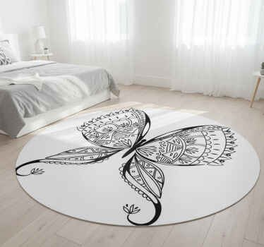 Vinyl tapijt slaapkamer gedetailleerde vlinders - TenStickers