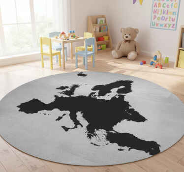 Alfombra vinílica mapamundi vinilo pizarra europa - TenVinilo