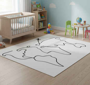 Alfombra vinílica mapamundi plano del mundo - TenVinilo