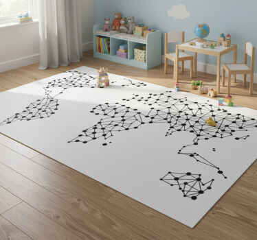 World map vinyl rug world map vinyl rug - TenStickers