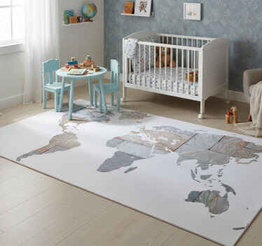 Alfombra vinílica mapamundi efecto mármol - TenVinilo