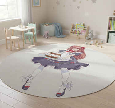 Vinil podovi djeca s anime djevojkom i nutellom - TenStickers