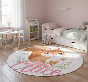 Vinil podovi djeca s preslatkom vjevericom za djevojčicu - TenStickers