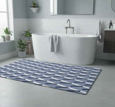 3d rhombuses bathroom vinyl rug - TenStickers