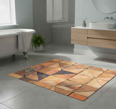 Stone vintage bathroom vinyl rug - TenStickers