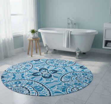 Mandala style bathroom vinyl rug - TenStickers