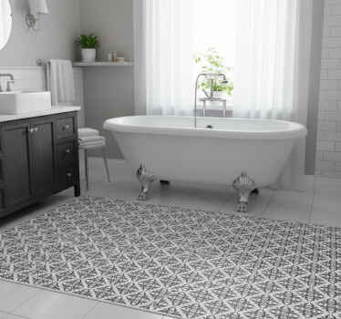 Vinil podovi za kupatilo s uzorkom crnih pločica - TenStickers