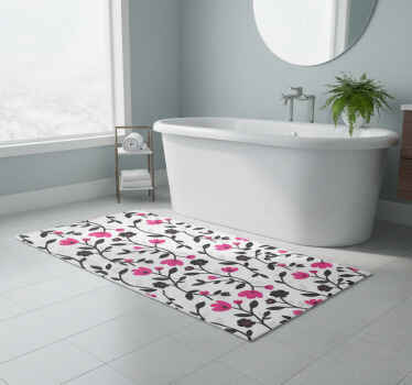 Vinil podovi za kupatilo s uzorkom ruže - TenStickers