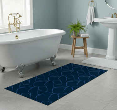 Vinil podovi za kupatilo s dizajnom plavog mramora - TenStickers