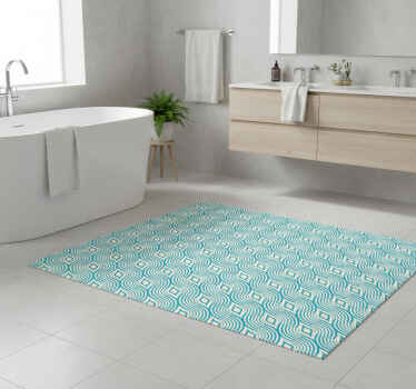 Vinil podovi za kupatilo s uzorkom plavih linija - TenStickers