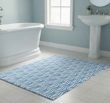 Vinil podovi za kupatilo s uzorkom malih valova - TenStickers