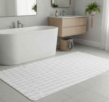 Vinil podovi za kupatilo s uzorkom sivih listova - TenStickers