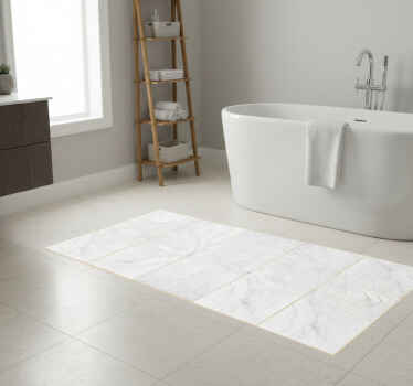 Vinil podovi za kupatilo u zlatnom mramoru sivoj boji - TenStickers