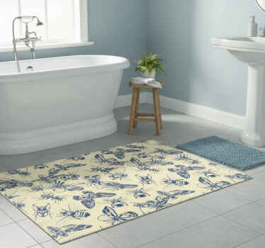 Vinil podovi za kupatilo s uzorkom pčela i leptira - TenStickers