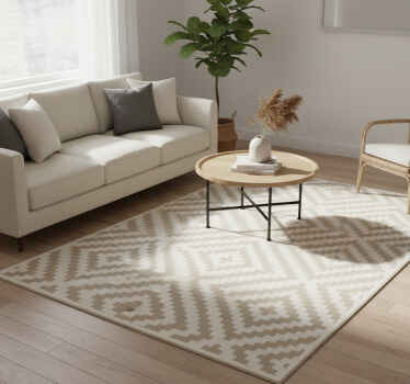 Alfombras vinílicas geometría beige claro - TenVinilo