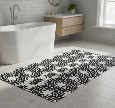 Bathroom vinyl rug with saracena texture design - TenStickers