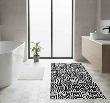 Bathroom vinyl rug concentric decorative vinyl - TenStickers
