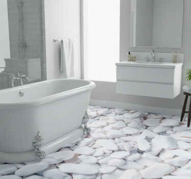 Bathroom vinyl rug imitation stone floor mat - TenStickers