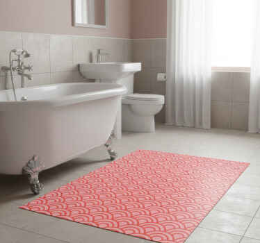 Vinyl teppich bad in living coral pantone - TenStickers