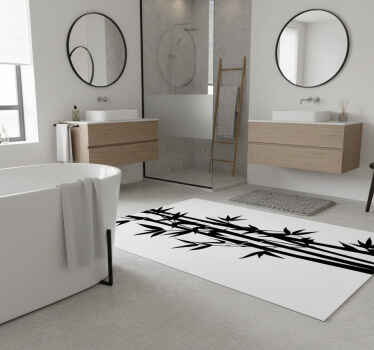 Tappeto vinile bagno decalcomania schermo doccia bamboo - TenStickers