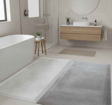 Vinyl teppich bad zementfliesen-optik - TenStickers