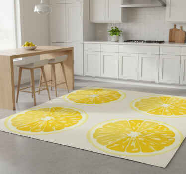 Kitchen vinyl rug sliced lemons sticker pack - TenStickers