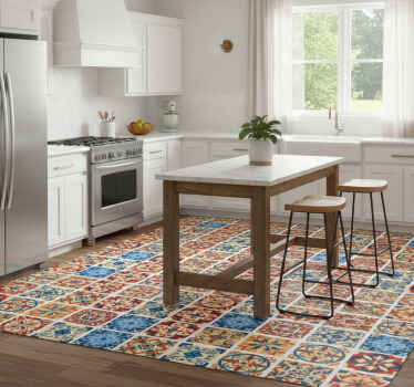 Eraldo azulejos tiles kitchen vinyl rug - TenStickers
