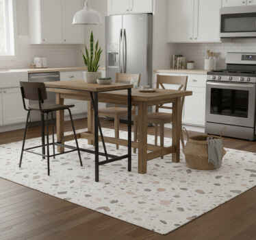 Kitchen vinyl rug with terrazzo design - TenStickers