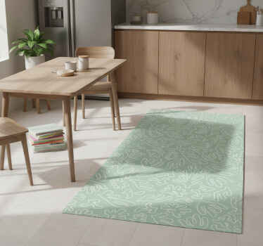 Green think seaweed kitchen vinyl rug - TenStickers