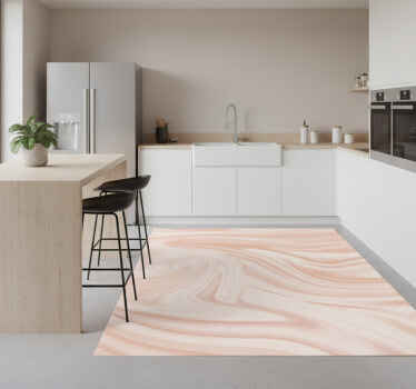 乙烯基厨房地毯粉色大理石 - TenStickers