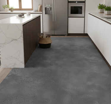 Concrete look kitchen vinyl rug - TenStickers
