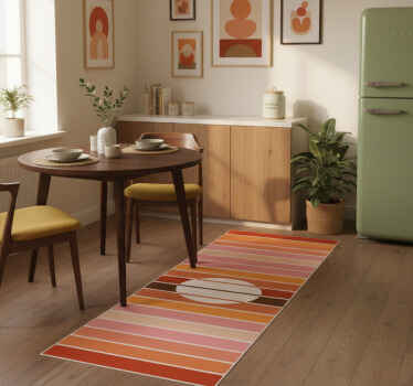 70's sun fridge kitchen vinyl rug - TenStickers