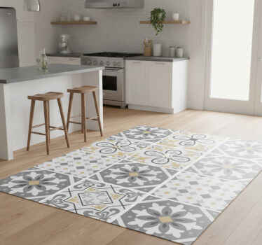 Kitchen vinyl rug amiaz cement tiles design - TenStickers