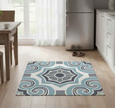 Portuguese style kitchen vinyl rug - TenStickers