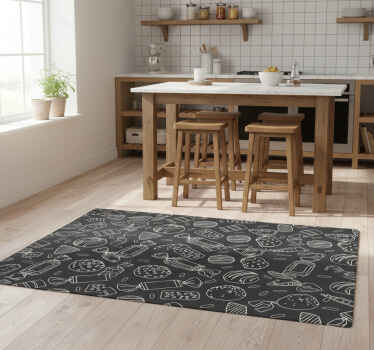 Kitchen vinyl rug candy pattern - TenStickers