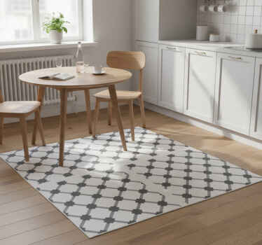 Kitchen vinyl rug with retro portuguese tile design - TenStickers
