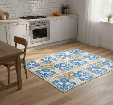 Kitchen vinyl rug moroccan tile design - TenStickers