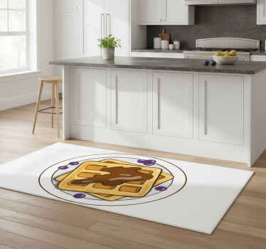 Kitchen vinyl rug belgium waffle illustration 1 - TenStickers