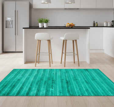 Kitchen vinyl rug in mint aged metallic finish - TenStickers