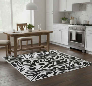 Modern fluid kitchen vinyl rug - TenStickers