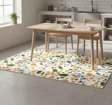 Kitchen vinyl rug terrazzo tiles design - TenStickers