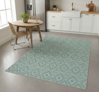 Kitchen vinyl rug art deco geometric design - TenStickers