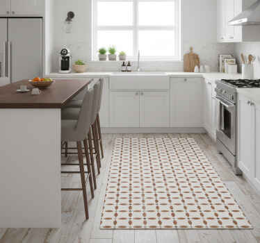Kitchen vinyl rug with roman style tiles design - TenStickers