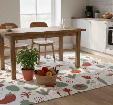 Colorful vegetables kitchen vinyl rug - TenStickers