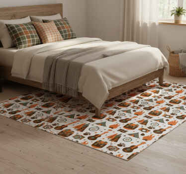 卧室乙烯基地毯 山峦承载木火 - TenStickers